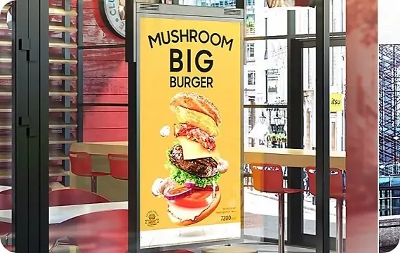Promotional LED Display in Restaurant Promotional LED Display in Restaurant